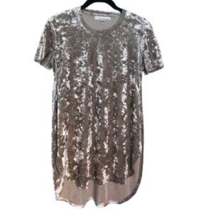 Fourteenth Place - crushed velvet tunic top